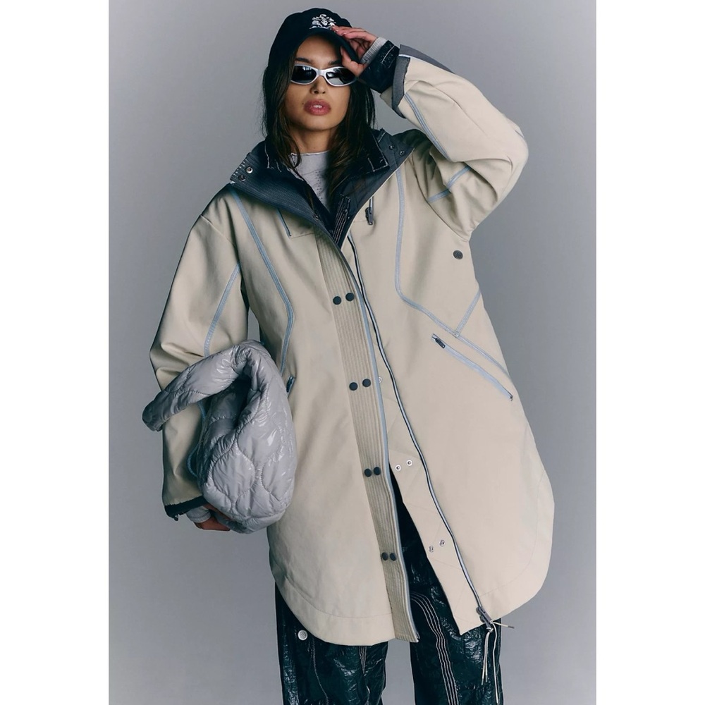 NWT Free People Moon Magic Reflective Rain Parka Jacket